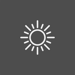 Sun flat vector icon