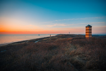 Dishoek lighthouse sunset