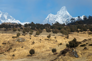 Blick auf Ama Dablam in Nepal