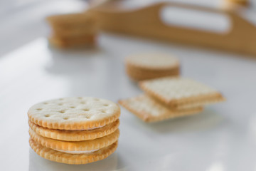 different cookies, and app with filling on white background