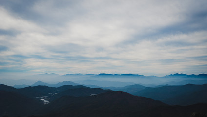 Obraz premium Hiking from moisture to cloud in Gayasan National Park, South Korea