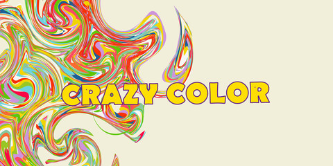 Abstract background.Liquid colors cover the design. Fashionable marble texture with crazy colors. It is used for covers, posters, posters, flyers, brochures, etc. Vector template