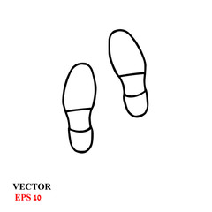 traces of shoes. Vector illustration