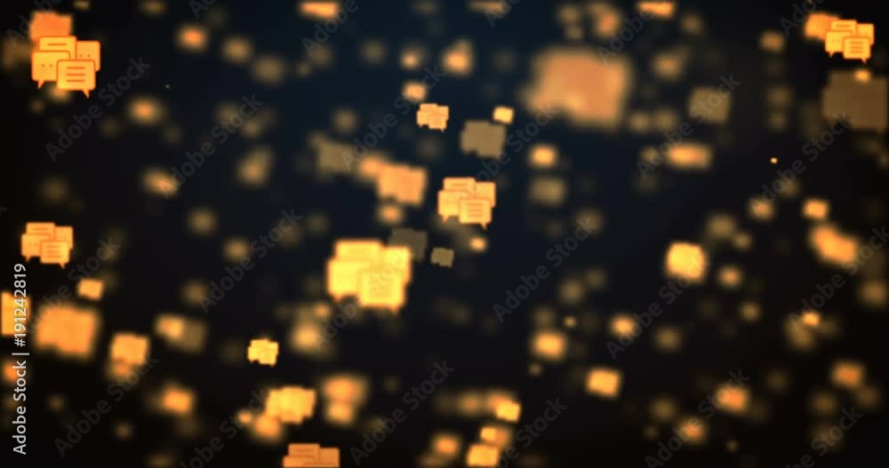 Poster loop bubble speech set moving background
