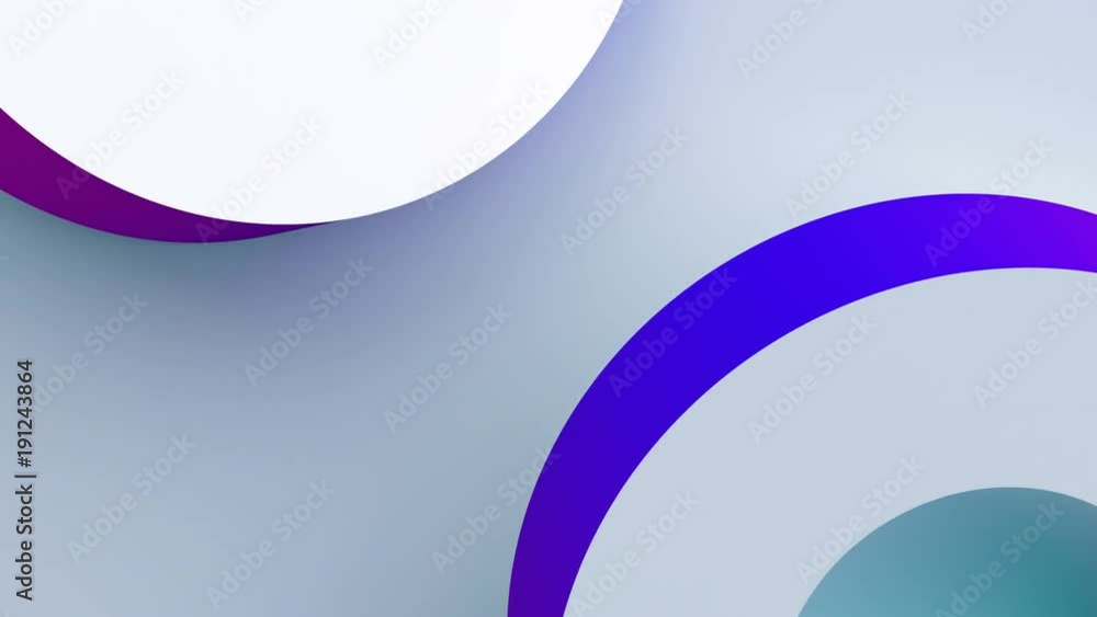 Poster abstract 3d rendering of rotating geometric shapes. computer generated loop animation. modern colorf