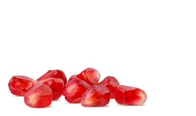 Fresh pomegranate isolated on white background with clipping path
