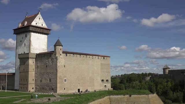fortress Narva and Ivangorod Fortress on the border of Estonia and Russia