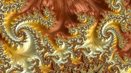 Abstract Computer generated fractal design. A fractal is a never-ending pattern. Fractals are infinitely complex patterns that are self-similar across different scales.