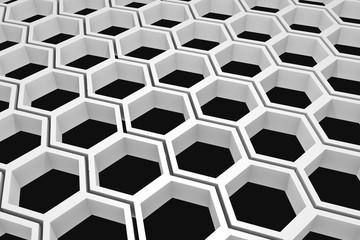 hexagon background 3d abstract