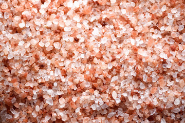 Fototapeta na wymiar Pink himalayan salt background. Ingredients for cooking. Banner