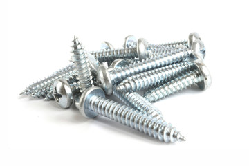 Screws on white