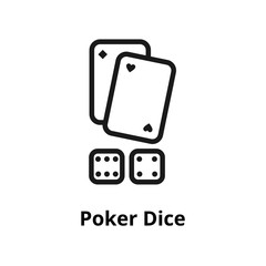 Poker Dice line icon