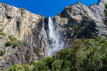 Fototapeta na wymiar The Bridalveil Fall, Yosemite National Park, California