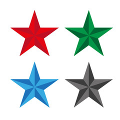 colored stars on a white background