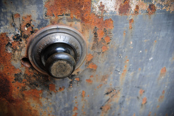 rusted old bank vault