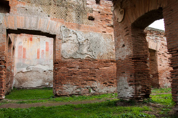 Glimpse of Ostia Antica site (Rome) 