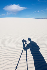 Tranquil image of white sand dunes and beautiful blue sky, White Sands National Monument