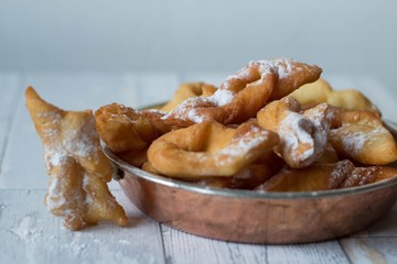 polish angel wings on a wooden background