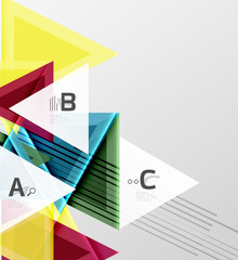 Triangles and geometric shapes abstract background