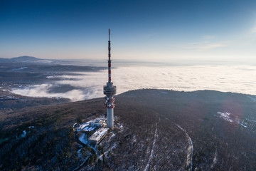 TV tower in forest