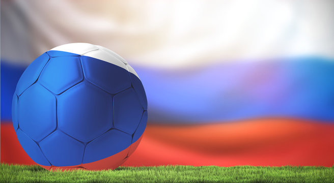 Russia russian ball soccer football 3d rendering