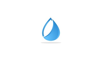 Water drop Logo design vector template Linear style. Blue Droplet lines aqua Logotype icon,  illustration icon droplet energy nature