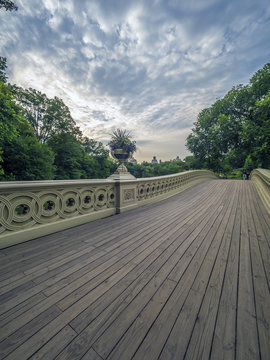 Bow bridge Central Park summer