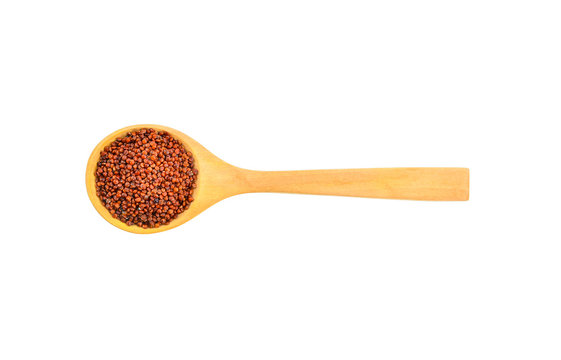 Red Quinoa Seeds On White Background