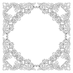 Vector baroque of vintage elements for design. 