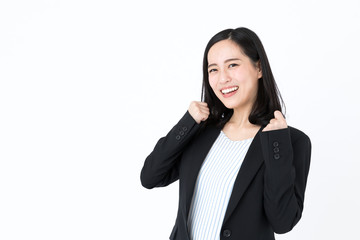 ビジネスウーマン　白バックイメージ