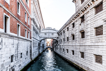 Obraz premium street canal Venice Italy