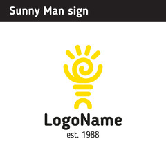 Sign in the form of a solar man