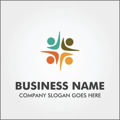 people unity logo icon template