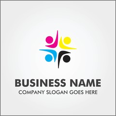 people unity logo icon template