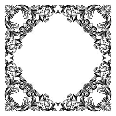 Vector baroque of vintage elements for design. 
