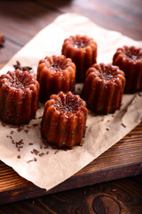 Caneles de bordeaux - traditional French sweet dessert