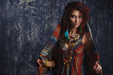 woman wears kerchief