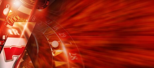 Fototapeta premium Hot Red Casino Banner Concept