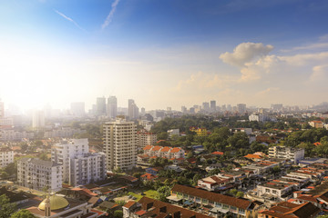 Fototapeta na wymiar Skyscrapers in Penang, Malaysia