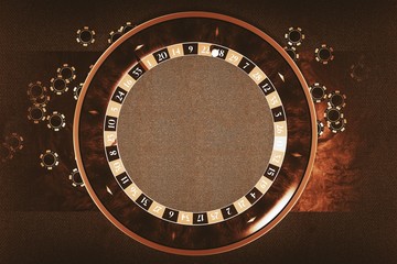 Roulette Wheel Copy Space