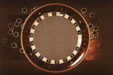 Naklejka premium Roulette Wheel Copy Space