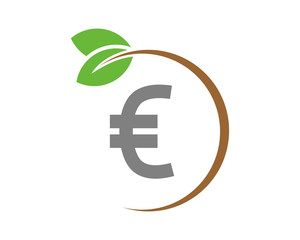 euro plant money currency price finance image vector icon logo symbol