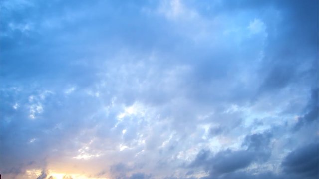 Time lapse of clouds in windy conditions before a storm