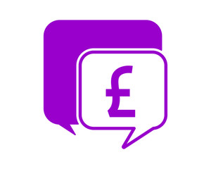 pound sterling chat box money currency price finance image vector icon logo symbol