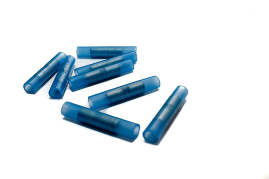 Electrical blue wire connector nylon, 2 way Splice wire connector.