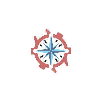 Watch Compass Logo Icon Design