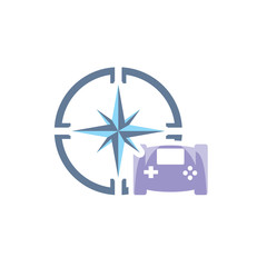 Game Compass Logo Icon Design