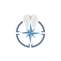 Dental Compass Logo Icon Design