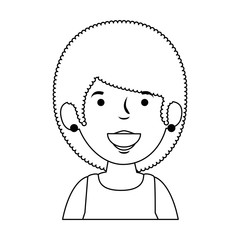 beautiful and young woman character vector illustration design