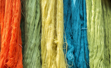 Colorful thread texture design background